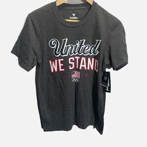Fanatics Team USA Olympic United We Stand T-Shirt Mens Small Charcoal QF6E-259A